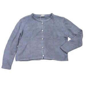 NIA Plus Size Gray Knit Button Front Cardigan Sweater Women soft Wool